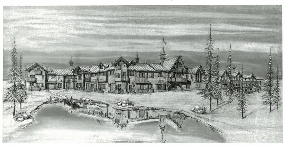 Historic drawing of the resort